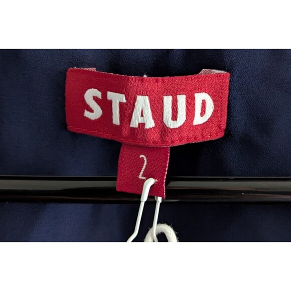 STAUD Milla Mini Dress Womens Size 2 Rainbow Flower Market Puff Sleeve Dress NWT - Picture 4 of 8